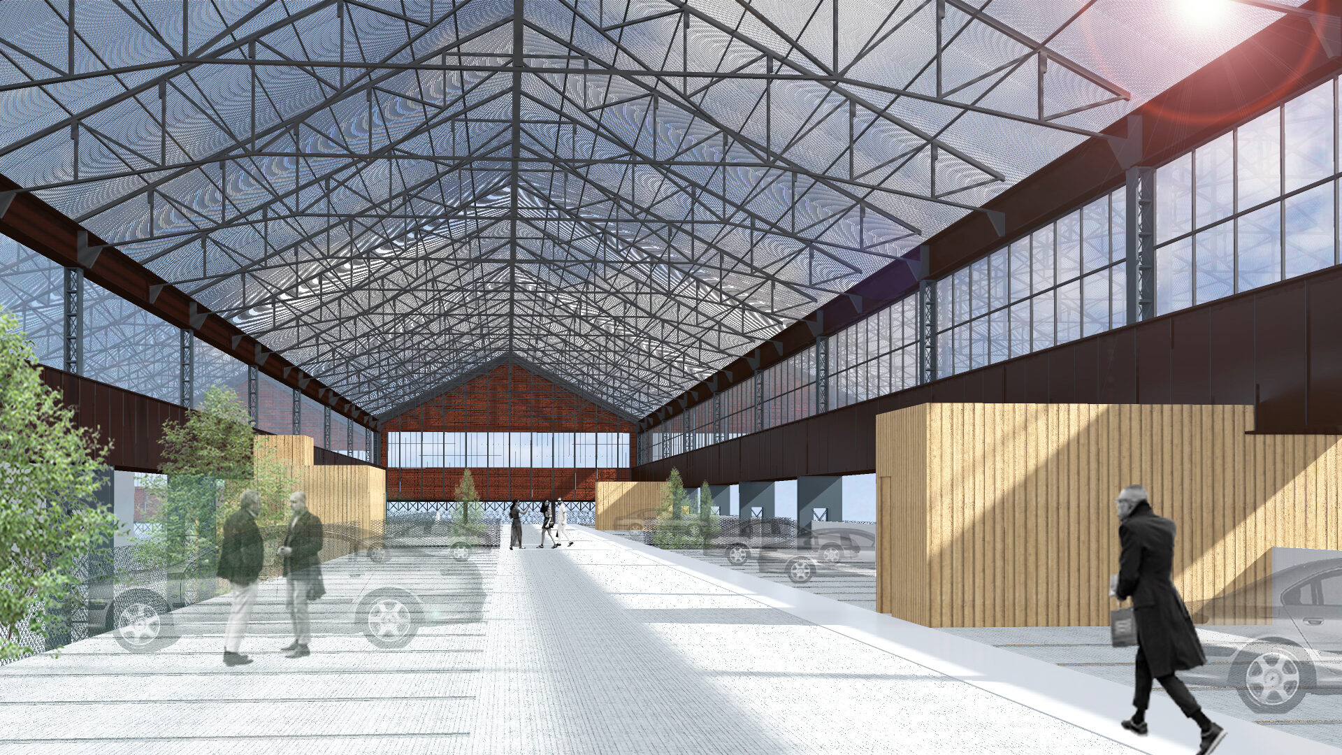 Vue intérieure projet de parking Silo - Lille
